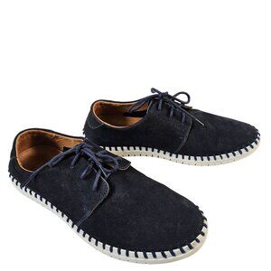Mercanti Fiorentini Razor Oxford Shoes Blue Suede Mens 9.5